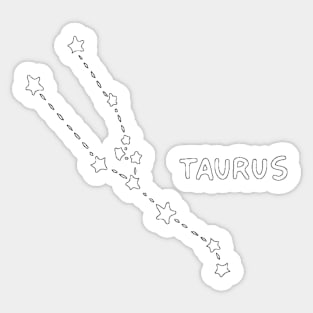 Zodiac Sign - Taurus Black Sticker